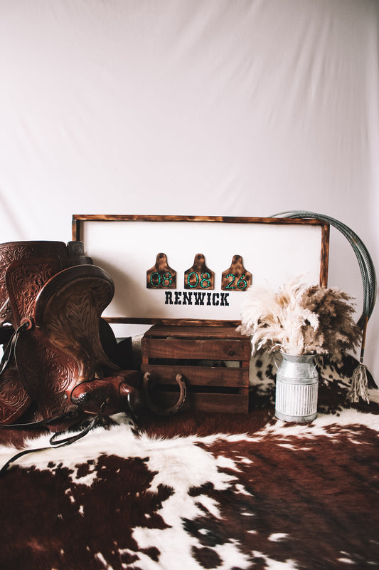 Western Turquoise Wedding Guest Book Sign