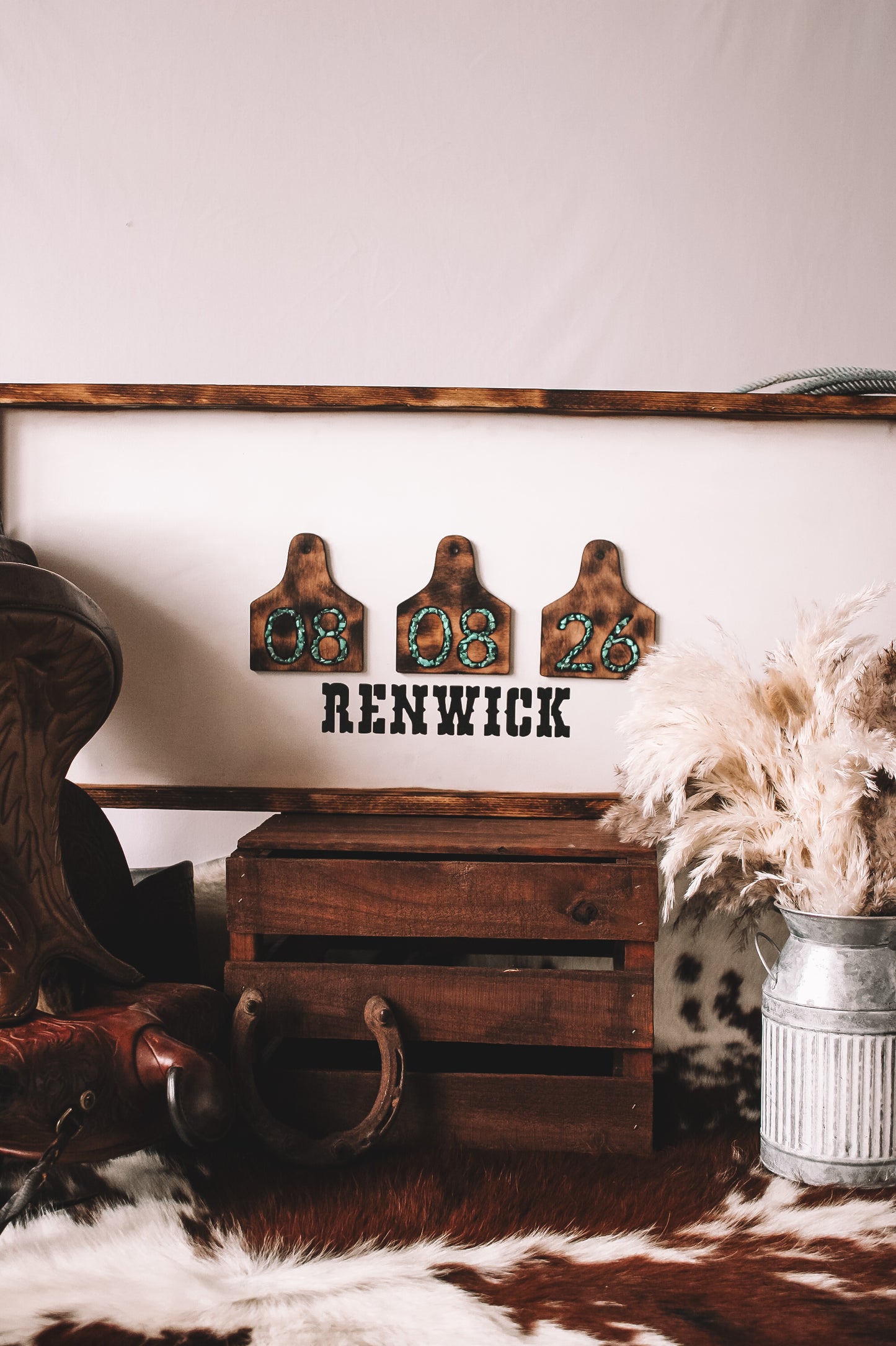 Western Turquoise Wedding Guest Book Sign